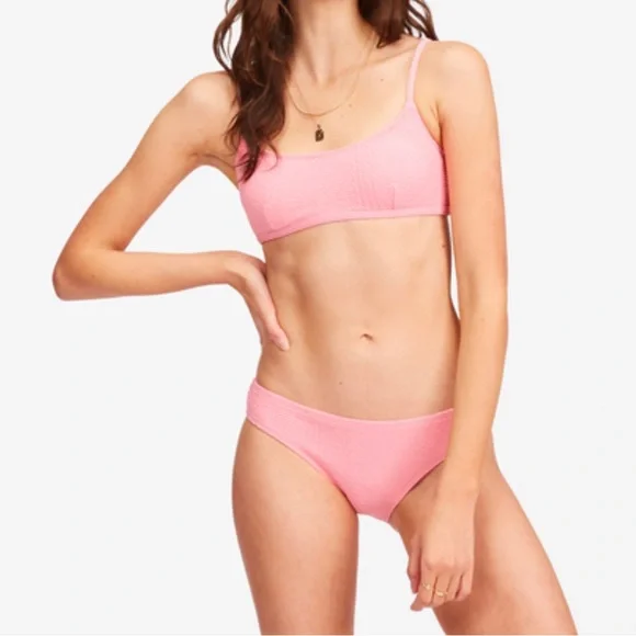 BILLABONG So Dazed Lowrider Bikini Bottoms in Pink Sunset - Picture 3 of 8